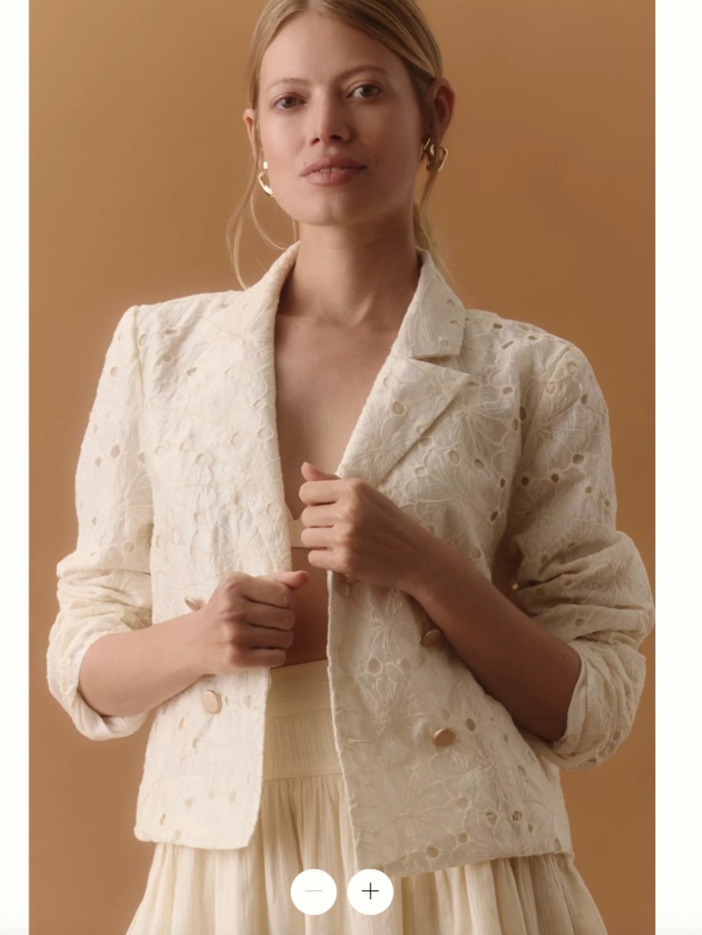 NWOT Anthropologie x DOLAN Floral Eyelet Blazer